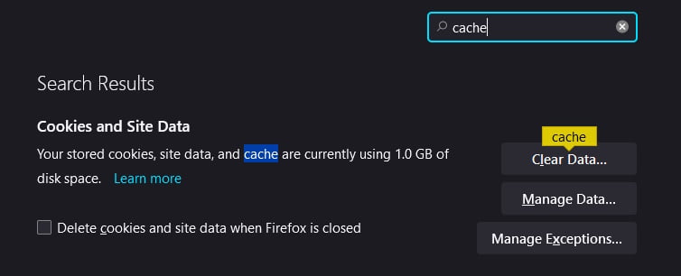 YouTube Offline on PC so clear Mozilla Firefox cache